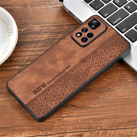AZNS For Xiaomi Redmi Note 11 Pro+ 5G / Redmi Note 11 Pro 5G (MediaTek) Imprinted Pattern PU Leather Coated TPU Drop-proof Phone Case