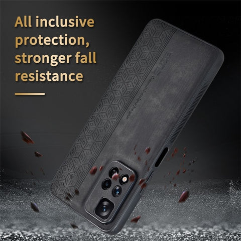AZNS For Xiaomi Redmi Note 11 Pro+ 5G / Redmi Note 11 Pro 5G (MediaTek) Imprinted Pattern PU Leather Coated TPU Drop-proof Phone Case