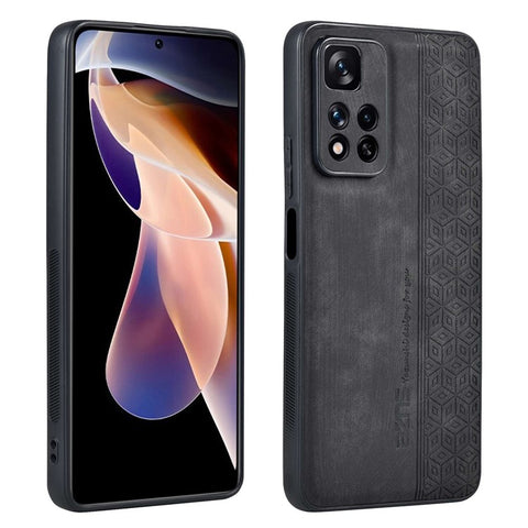 AZNS For Xiaomi Redmi Note 11 Pro+ 5G / Redmi Note 11 Pro 5G (MediaTek) Imprinted Pattern PU Leather Coated TPU Drop-proof Phone Case