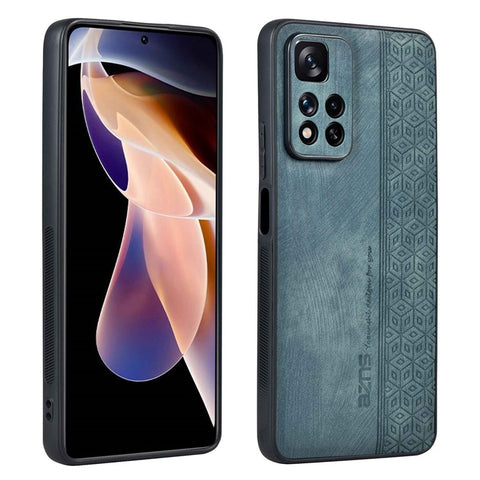 AZNS For Xiaomi Redmi Note 11 Pro+ 5G / Redmi Note 11 Pro 5G (MediaTek) Imprinted Pattern PU Leather Coated TPU Drop-proof Phone Case