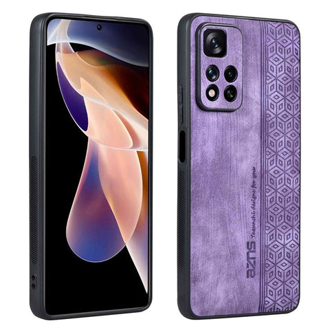 AZNS For Xiaomi Redmi Note 11 Pro+ 5G / Redmi Note 11 Pro 5G (MediaTek) Imprinted Pattern PU Leather Coated TPU Drop-proof Phone Case