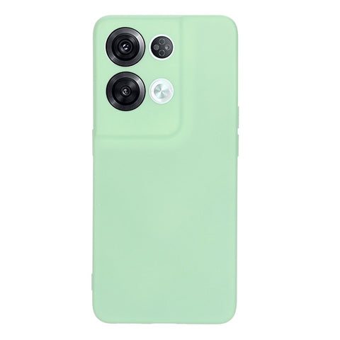 For Oppo Reno8 Pro+ 5G (Global Version) Liquid Silicone Microfiber Lining Protective Case Camera Protection Shockproof  Anti-Drop Phone Cover with Strap
