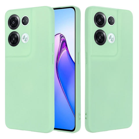 For Oppo Reno8 Pro+ 5G (Global Version) Liquid Silicone Microfiber Lining Protective Case Camera Protection Shockproof  Anti-Drop Phone Cover with Strap