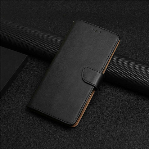 For Motorola Moto E22s 4G / E32 (India) 4G HT02 Genuine Leather Nappa Texture Wallet Case with Stand Function Flip Phone Cover Strong Magnetic Clasp Shell