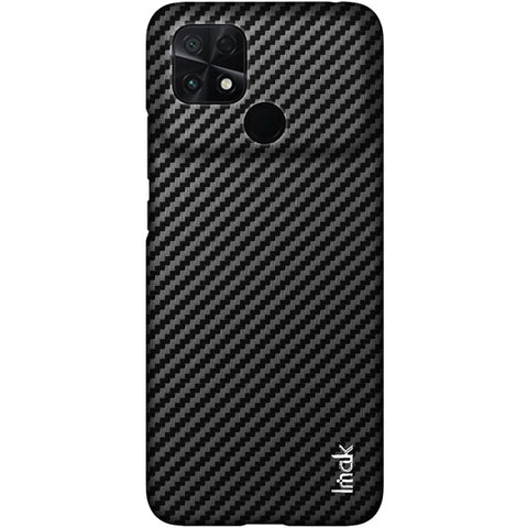 IMAK Ruiyi Series for Xiaomi Poco C40 4G Carbon Fiber Texture Phone Case Drop-proof PU Leather Coated PC Cover