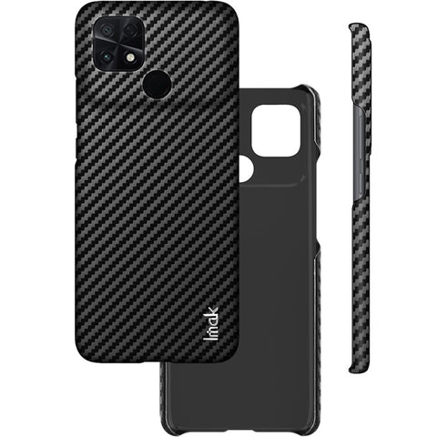 IMAK Ruiyi Series for Xiaomi Poco C40 4G Carbon Fiber Texture Phone Case Drop-proof PU Leather Coated PC Cover