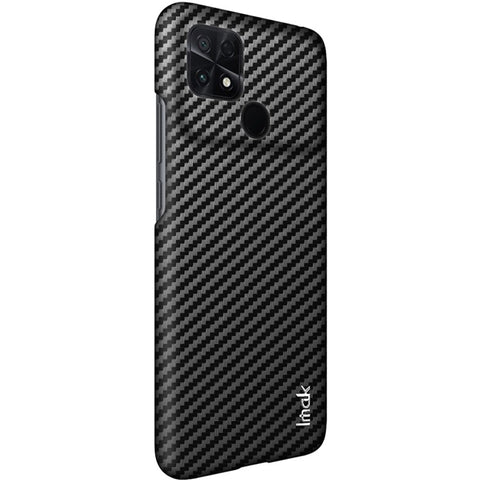 IMAK Ruiyi Series for Xiaomi Poco C40 4G Carbon Fiber Texture Phone Case Drop-proof PU Leather Coated PC Cover