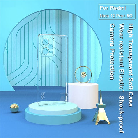 IMAK UX-5 Series for Xiaomi Redmi Note 12 Pro+ 5G / Note 12 Explorer 5G / Note 12 Trendy Edition Transparent TPU Phone Cover Anti-drop Protective Case