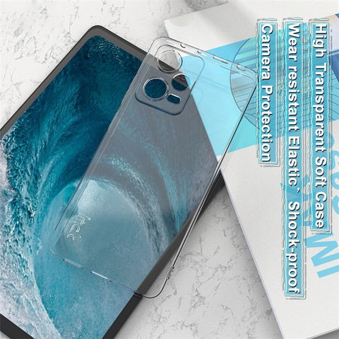 IMAK UX-5 Series for Xiaomi Redmi Note 12 Pro+ 5G / Note 12 Explorer 5G / Note 12 Trendy Edition Transparent TPU Phone Cover Anti-drop Protective Case