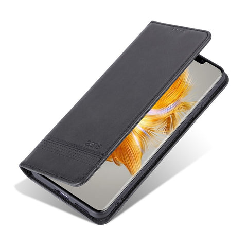 AZNS For Huawei Mate 50 Pro 4G Cowhide Texture Anti-scratch PU Leather Wallet Cover Magnetic Auto-absorbed Phone Stand Case