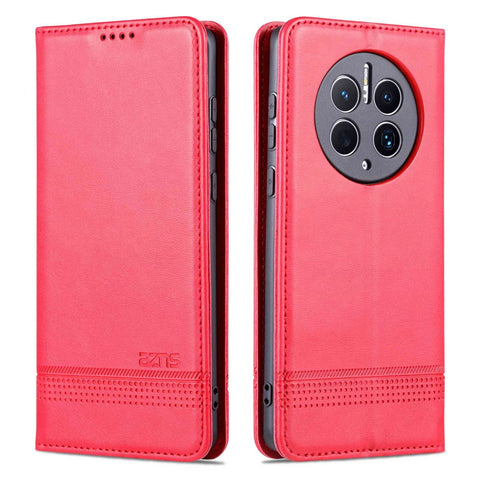 AZNS For Huawei Mate 50 Pro 4G Cowhide Texture Anti-scratch PU Leather Wallet Cover Magnetic Auto-absorbed Phone Stand Case