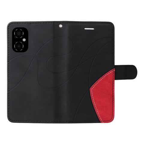 For Xiaomi Poco M4 5G / Poco M5 (India) 4G Leather Case Wallet Stand Color Splicing Phone Cover