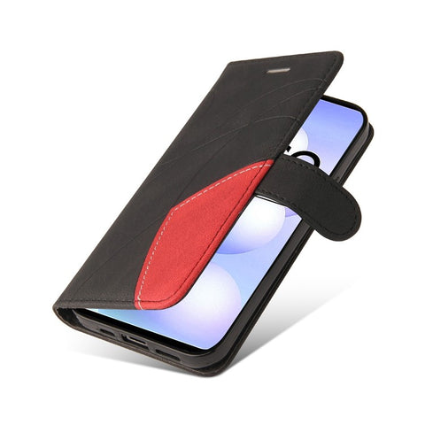 For Xiaomi Poco M4 5G / Poco M5 (India) 4G Leather Case Wallet Stand Color Splicing Phone Cover