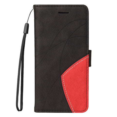 For Xiaomi Poco M4 5G / Poco M5 (India) 4G Leather Case Wallet Stand Color Splicing Phone Cover