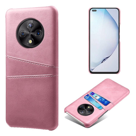 For Huawei Enjoy 50 Pro 4G / nova Y90 4G Dual Card Slots PU Leather Coated PC Cover Shock-absorbing Phone Case