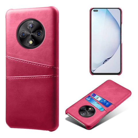 For Huawei Enjoy 50 Pro 4G / nova Y90 4G Dual Card Slots PU Leather Coated PC Cover Shock-absorbing Phone Case