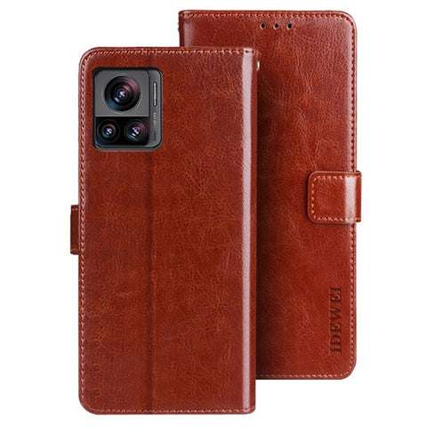 IDEWEI For Motorola Edge 30 Ultra 5G / Moto X30 Pro 5G Phone Protective Case Crazy Horse Texture Anti-scratch PU Leather Flip Stand Wallet Cover