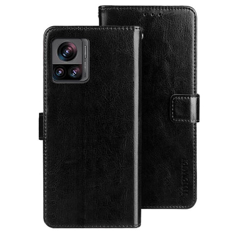 IDEWEI For Motorola Edge 30 Ultra 5G / Moto X30 Pro 5G Phone Protective Case Crazy Horse Texture Anti-scratch PU Leather Flip Stand Wallet Cover