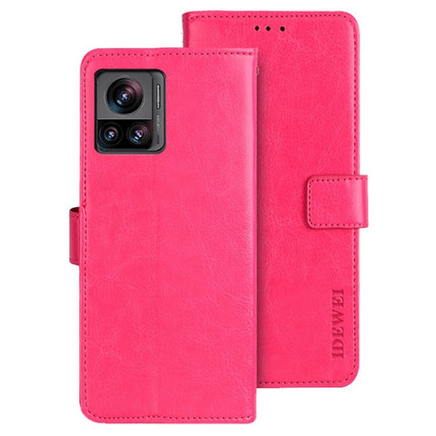 IDEWEI For Motorola Edge 30 Ultra 5G / Moto X30 Pro 5G Phone Protective Case Crazy Horse Texture Anti-scratch PU Leather Flip Stand Wallet Cover