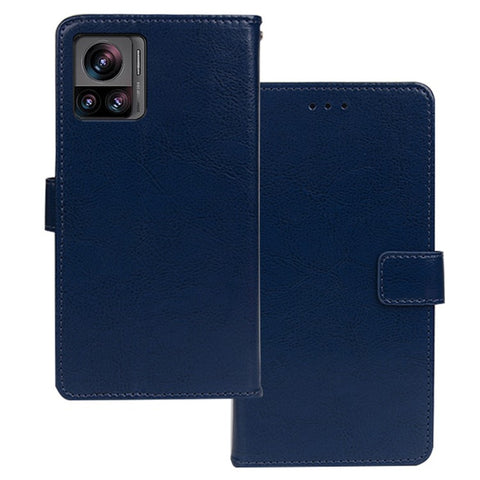 IDEWEI For Motorola Edge 30 Ultra 5G / Moto X30 Pro 5G Crazy Horse Texture Phone Wallet Stand Case PU Leather Full Protection Cover