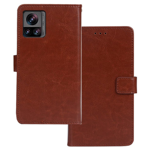 IDEWEI For Motorola Edge 30 Ultra 5G / Moto X30 Pro 5G Crazy Horse Texture Phone Wallet Stand Case PU Leather Full Protection Cover