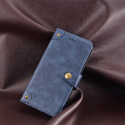 IDEWEI For Alcatel 1B (2022) Phone Flip Case Anti-scratch Fine Texture TPU+PU Leather Wallet Stand Cell Phone Cover