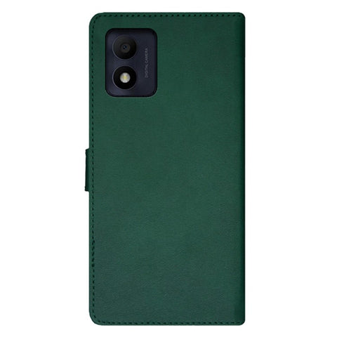 IDEWEI For Alcatel 1B (2022) Splicing PU Leather Stand Case Card Holder Magnetic Clasp Phone Cover with Hand Strap