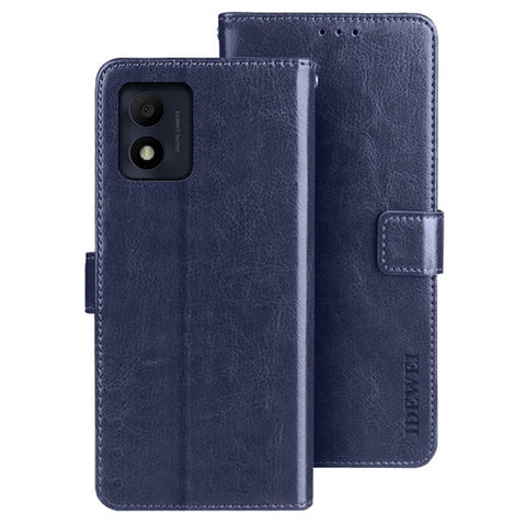 IDEWEI For Alcatel 1B (2022) Crazy Horse Texture PU Leather Phone Cover Folio Flip Full Protection Cover with Stand Wallet