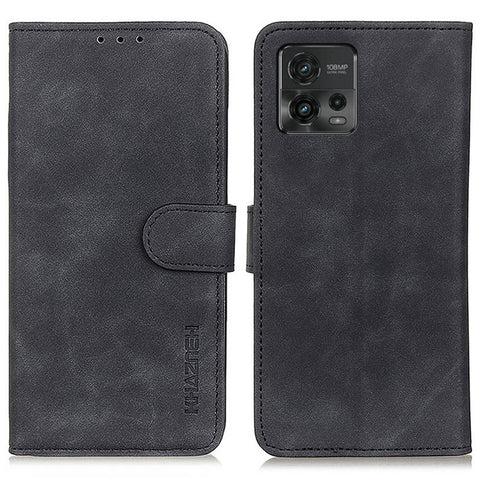 KHAZNEH For Motorola Moto G72 4G PU Leather Retro Texture Stand Full Protection Phone Case Magnetic Closure Wallet Phone Cover