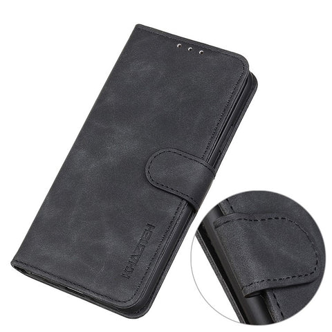 KHAZNEH For Motorola Moto G72 4G PU Leather Retro Texture Stand Full Protection Phone Case Magnetic Closure Wallet Phone Cover