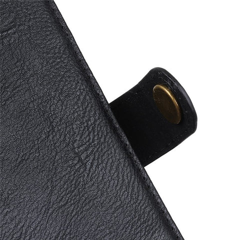 KHAZNEH for Motorola Moto G72 4G Cowhide Texture PU Leather Wallet Case Foldable Stand Phone Drop-proof Shell