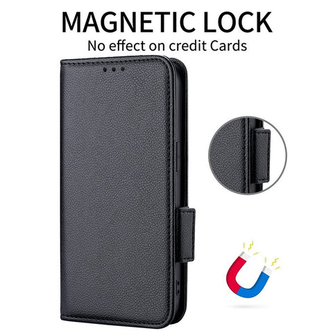 For Xiaomi Redmi Note 12 Pro 5G  / Note 12 Pro Speed 5G / Poco X5 Pro 5G Litchi Texture PU Leather Flip Phone Case Stand Magnetic Closure Shockproof Wallet Cover with Strap