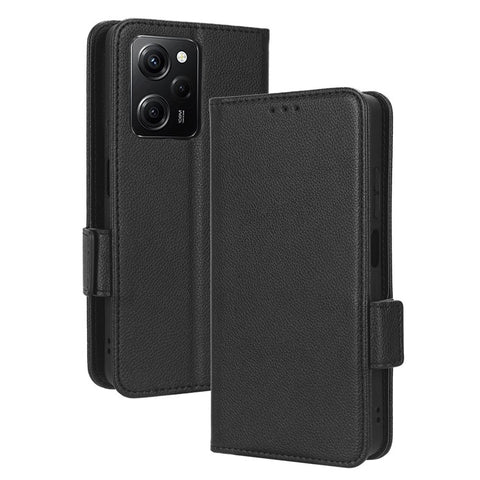 For Xiaomi Redmi Note 12 Pro 5G  / Note 12 Pro Speed 5G / Poco X5 Pro 5G Litchi Texture PU Leather Flip Phone Case Stand Magnetic Closure Shockproof Wallet Cover with Strap