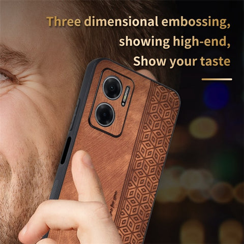 AZNS For Xiaomi Redmi 10 5G / Redmi Note 11E 5G / Redmi 10 Prime+ 5G Imprinted Pattern Anti-scratch Phone Case PU Leather Coated TPU Cover