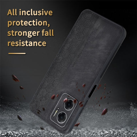 AZNS For Xiaomi Redmi 10 5G / Redmi Note 11E 5G / Redmi 10 Prime+ 5G Imprinted Pattern Anti-scratch Phone Case PU Leather Coated TPU Cover