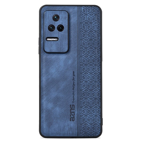 AZNS For Xiaomi Poco F4 5G / Redmi K40S 5G Imprinted Pattern PU Leather Coated TPU Cover Anti-slip Side Edge Drop-proof Phone Case