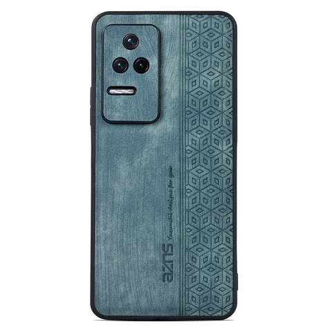 AZNS For Xiaomi Poco F4 5G / Redmi K40S 5G Imprinted Pattern PU Leather Coated TPU Cover Anti-slip Side Edge Drop-proof Phone Case