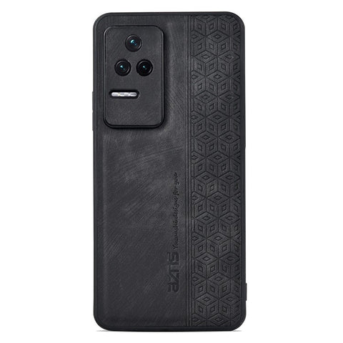 AZNS For Xiaomi Poco F4 5G / Redmi K40S 5G Imprinted Pattern PU Leather Coated TPU Cover Anti-slip Side Edge Drop-proof Phone Case