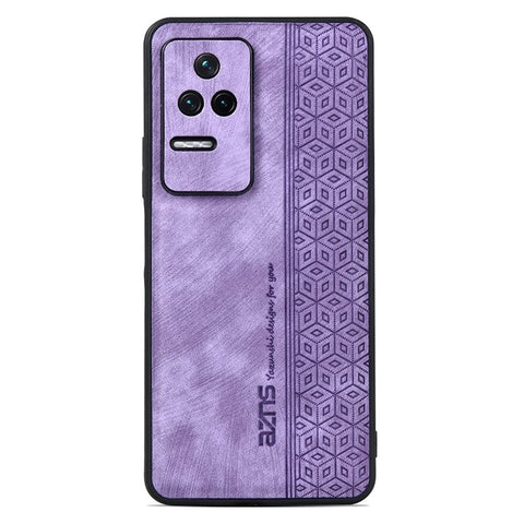 AZNS For Xiaomi Poco F4 5G / Redmi K40S 5G Imprinted Pattern PU Leather Coated TPU Cover Anti-slip Side Edge Drop-proof Phone Case