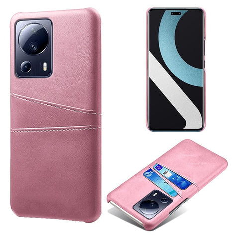 Anti-scratch Phone Case For Xiaomi Civi 2 5G / 12 Lite NE 5G , Dual Card Slots PU Leather Coated PC Phone Cover