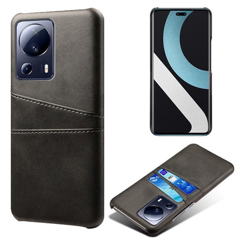 Anti-scratch Phone Case For Xiaomi Civi 2 5G / 12 Lite NE 5G , Dual Card Slots PU Leather Coated PC Phone Cover