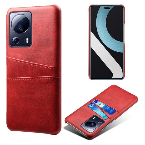 Anti-scratch Phone Case For Xiaomi Civi 2 5G / 12 Lite NE 5G , Dual Card Slots PU Leather Coated PC Phone Cover