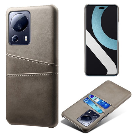 Anti-scratch Phone Case For Xiaomi Civi 2 5G / 12 Lite NE 5G , Dual Card Slots PU Leather Coated PC Phone Cover