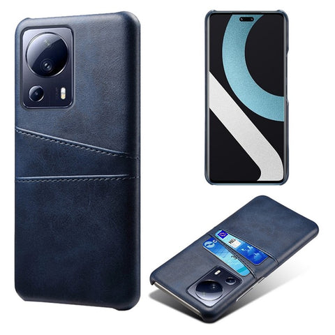 Anti-scratch Phone Case For Xiaomi Civi 2 5G / 12 Lite NE 5G , Dual Card Slots PU Leather Coated PC Phone Cover