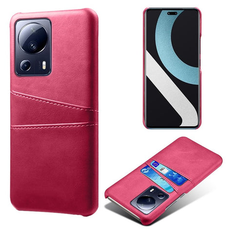 Anti-scratch Phone Case For Xiaomi Civi 2 5G / 12 Lite NE 5G , Dual Card Slots PU Leather Coated PC Phone Cover