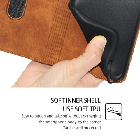 For Xiaomi Poco M5s 4G / Redmi Note 11 SE (India) 4G / Note 10 4G / Note 10S 4G PU Leather Cover, Viewing Stand Skin-touch Feeling Hidden Magnetic Adsorption Flip Case with Card Holder