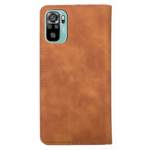 For Xiaomi Poco M5s 4G / Redmi Note 11 SE (India) 4G / Note 10 4G / Note 10S 4G PU Leather Cover, Viewing Stand Skin-touch Feeling Hidden Magnetic Adsorption Flip Case with Card Holder