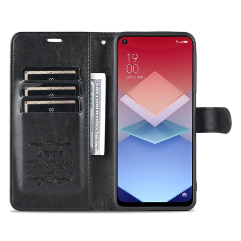 AZNS For OnePlus Nord CE 2 Lite 5G / Realme 9 Pro 5G / 9 5G Textured PU Leather Phone Case, Anti-fall Stand Wallet Magnetic Clasp Cover