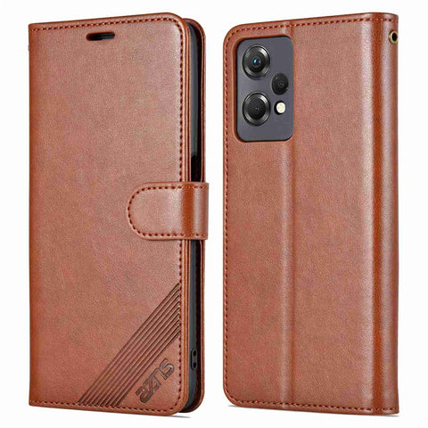 AZNS For OnePlus Nord CE 2 Lite 5G / Realme 9 Pro 5G / 9 5G Textured PU Leather Phone Case, Anti-fall Stand Wallet Magnetic Clasp Cover