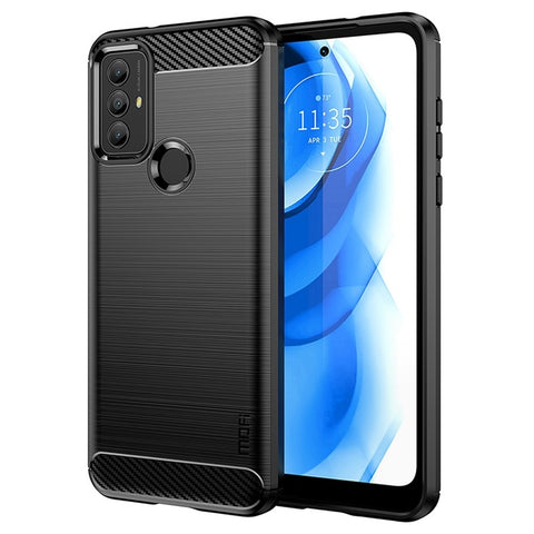 MOFI JK TPU Series-1 TPU Case for Motorola Moto G Play (2023) 4G , Carbon Fiber Texture Brushed Drop-Proof Cell Phone Cover